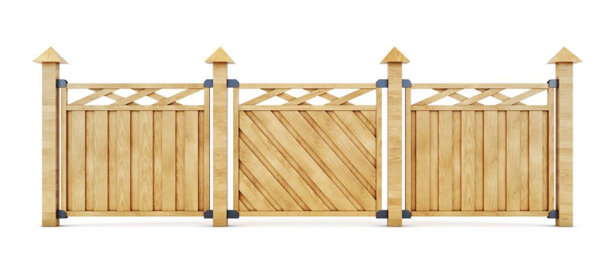Poteaux en bois pour clôture en bois