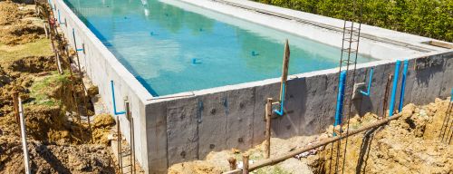construction d'une piscine d'un fabriquant