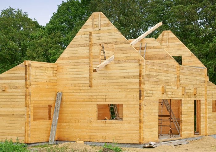La construction d'une maison en bois